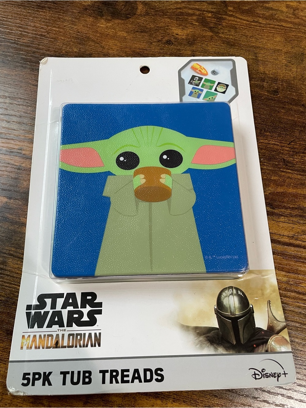 Disney Star Wars The Mandalorian & Grogu Blue & Green Bath Tub Treads - 5 Pack